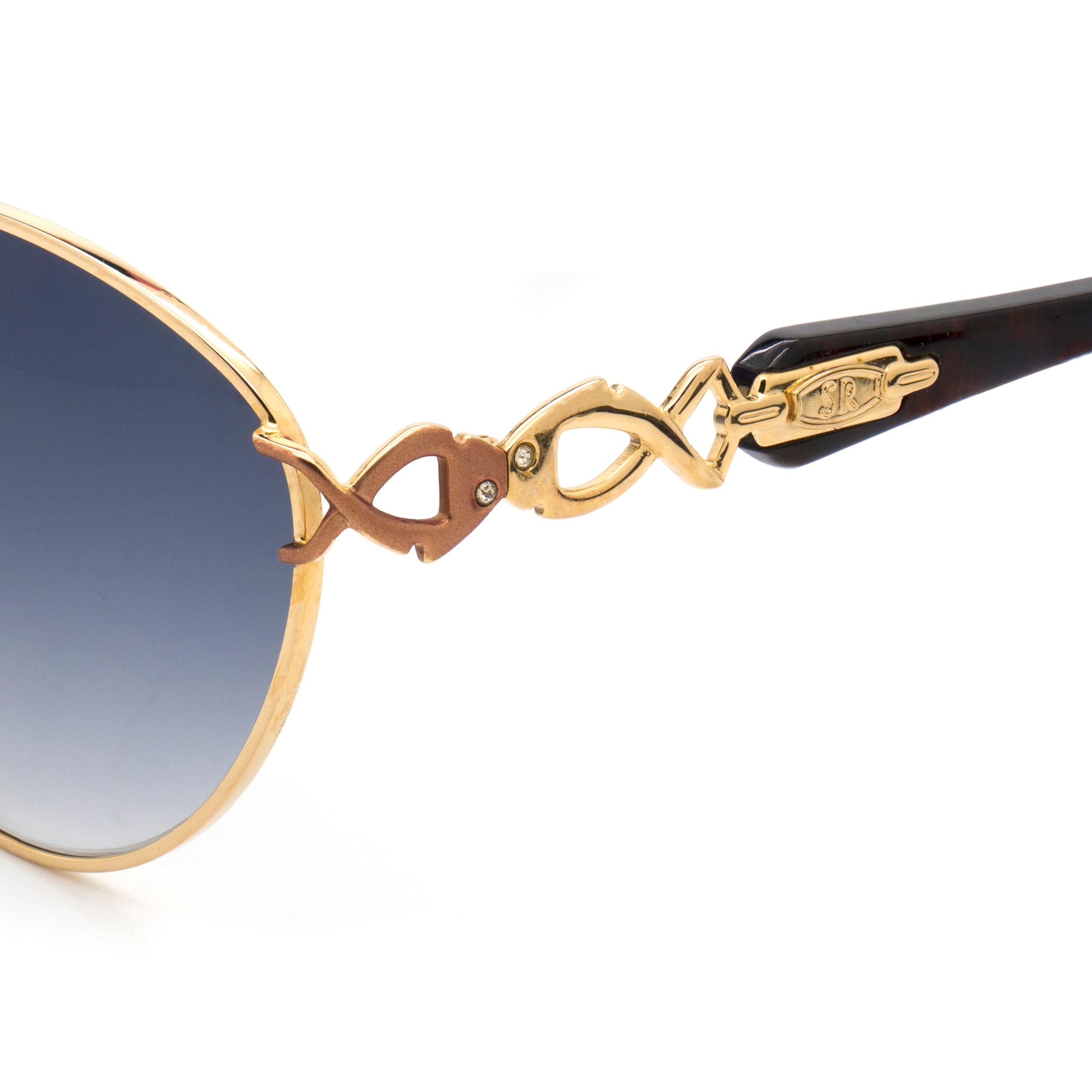 Gris Simonetta Ravizza lunettes de soleil vintage à bijoux en vente