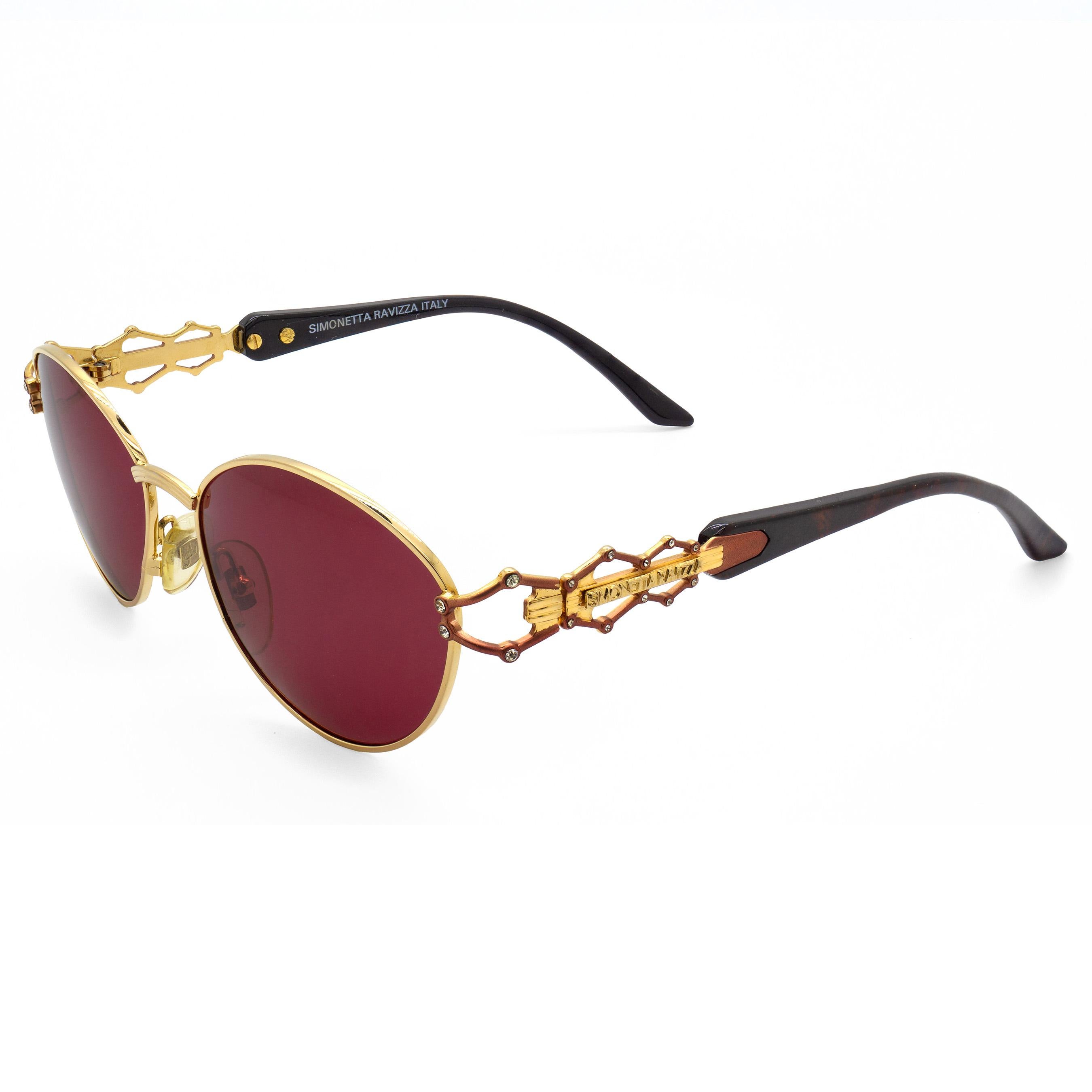 Ravizza-Schmuck Vintage-Sonnenbrille (Braun) im Angebot