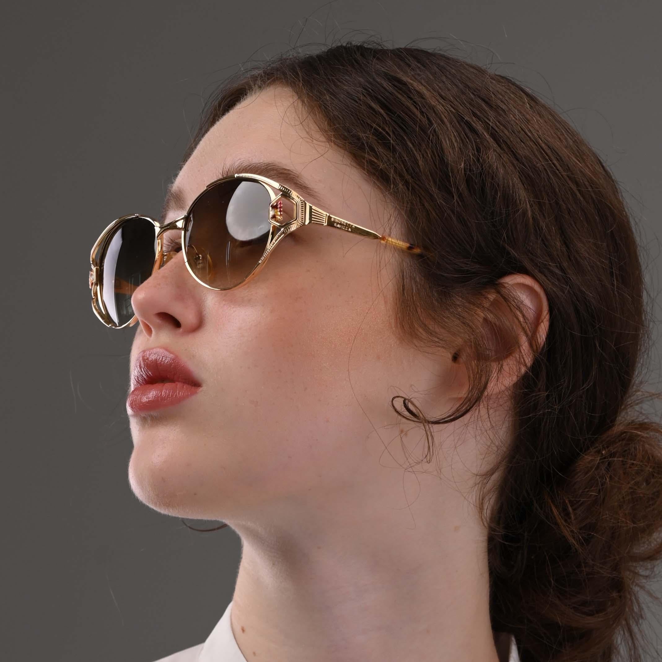 Women's Simonetta Ravizza jewelry vintage sunglasses For Sale