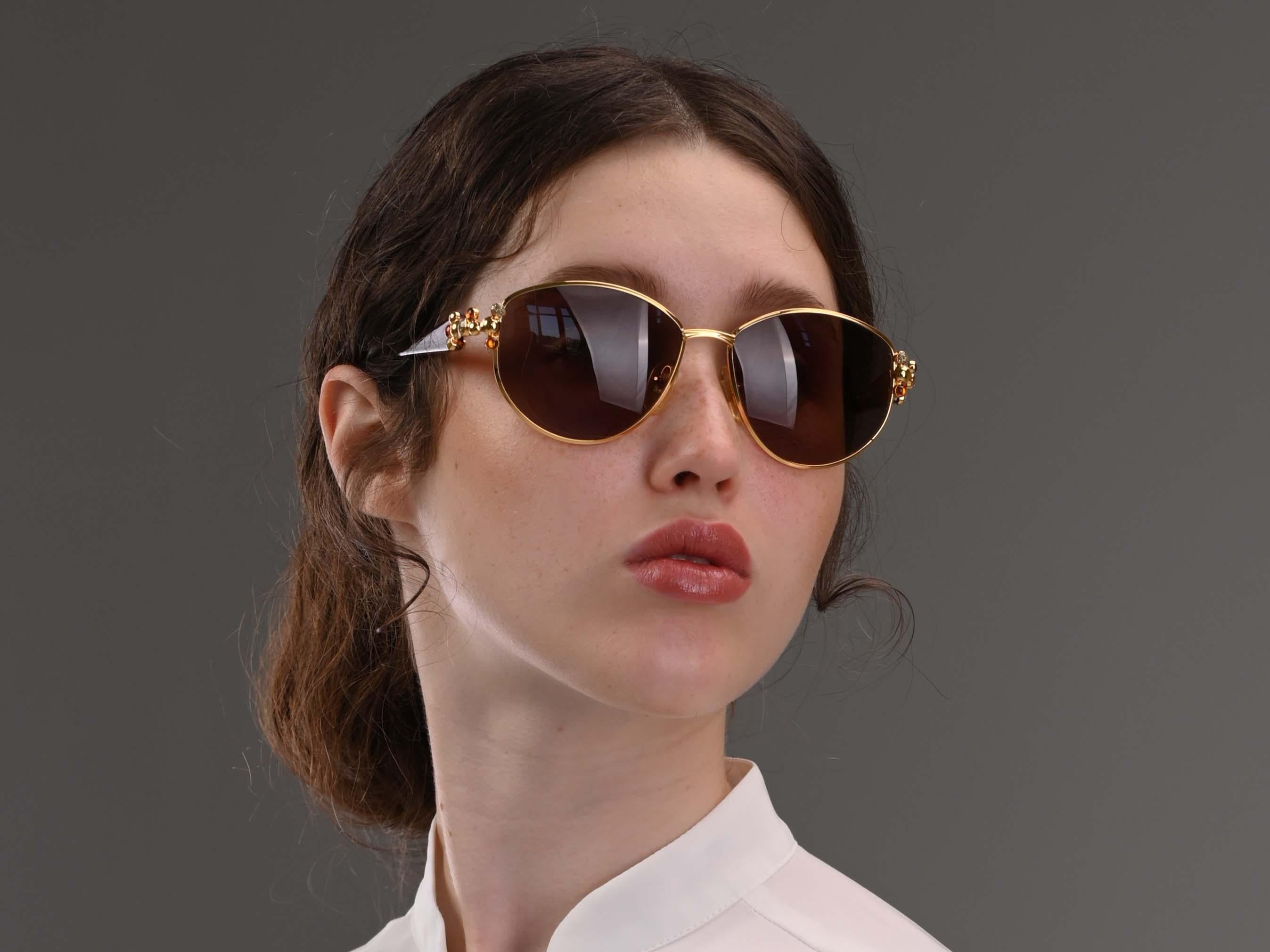 Simonetta Ravizza - Lunettes de soleil vintage à bijoux en vente 2