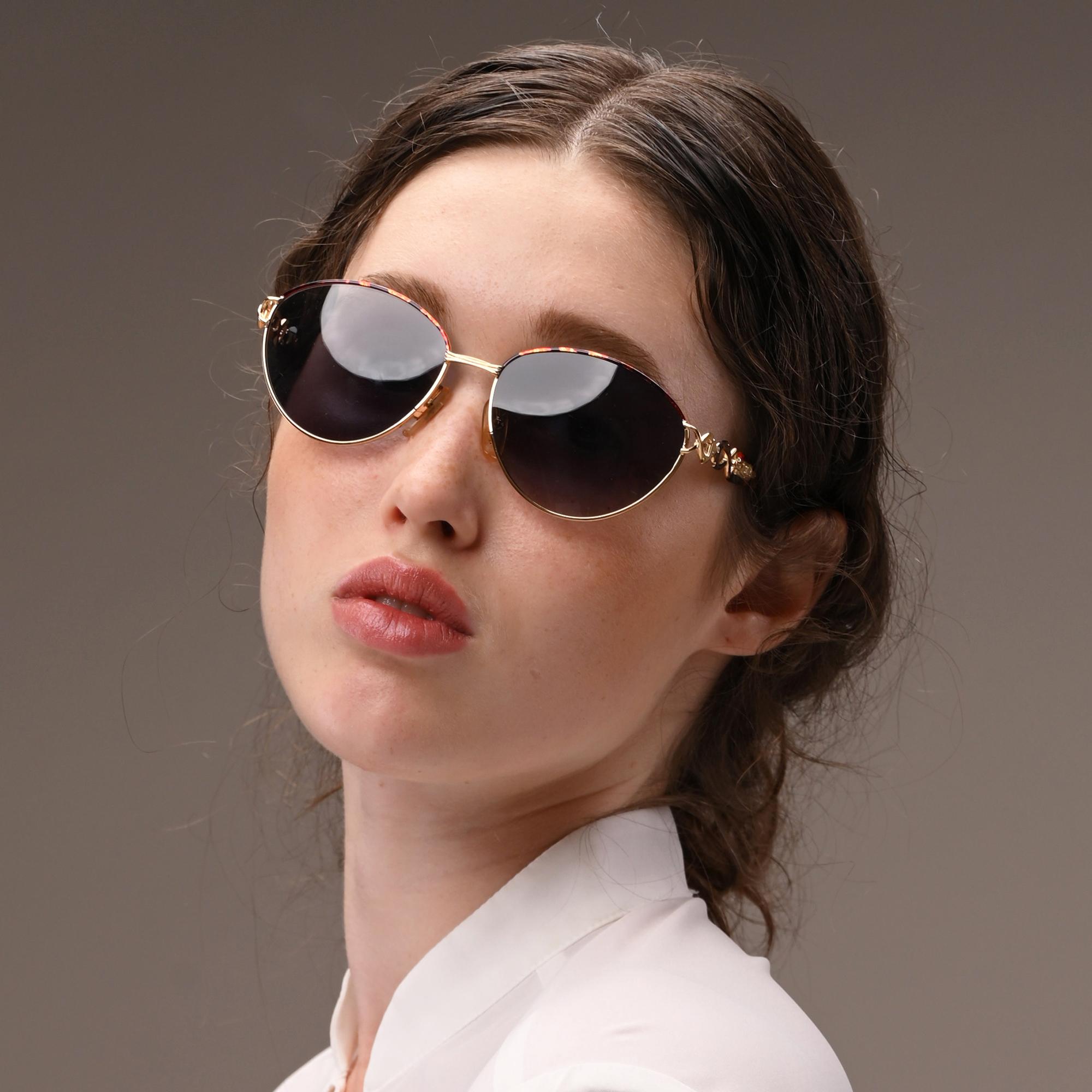 Simonetta Ravizza Vintage Sonnenbrille mit Schmuckelementen im Angebot 4