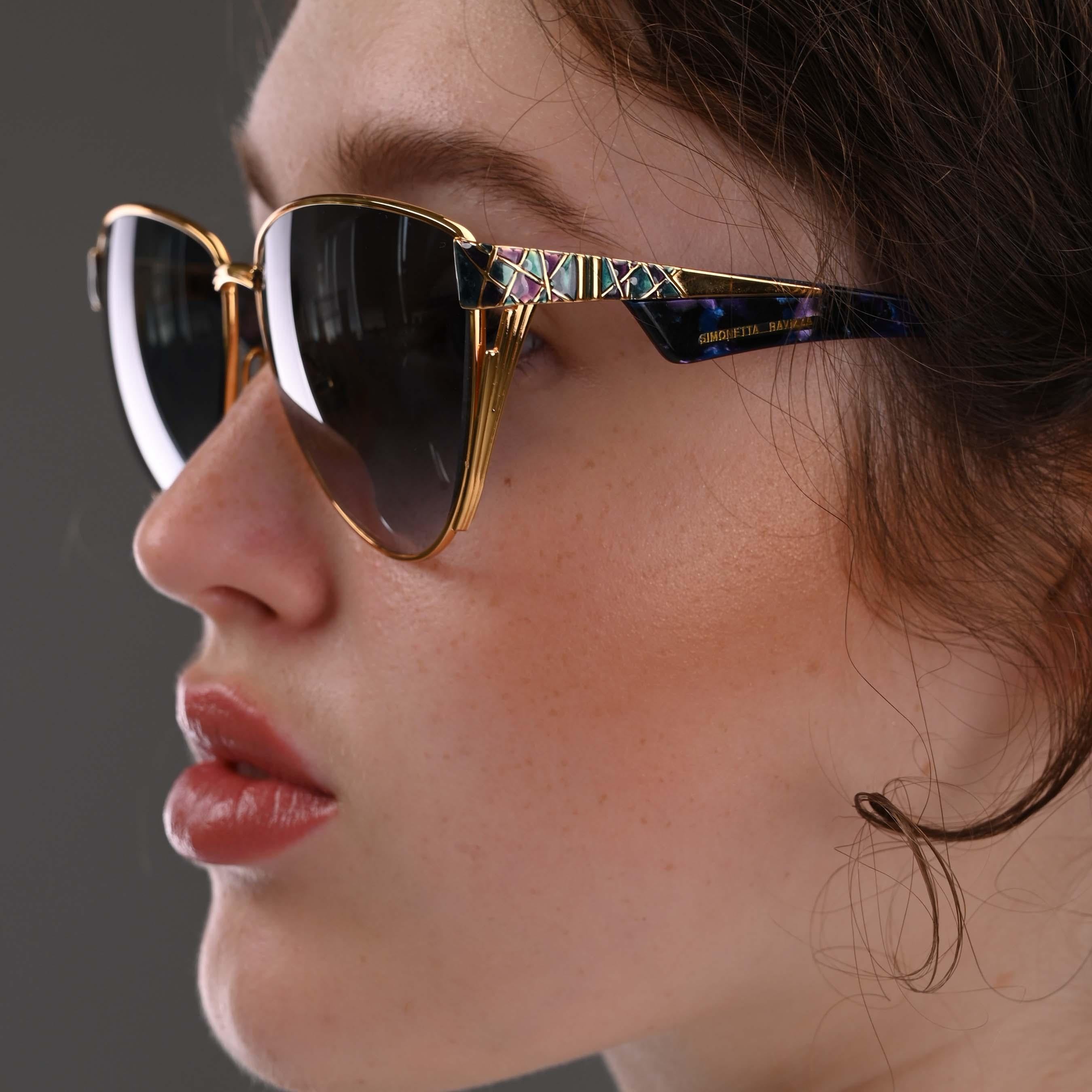 Simonetta Ravizza Oversized Vintage Sunglasses For Sale 4