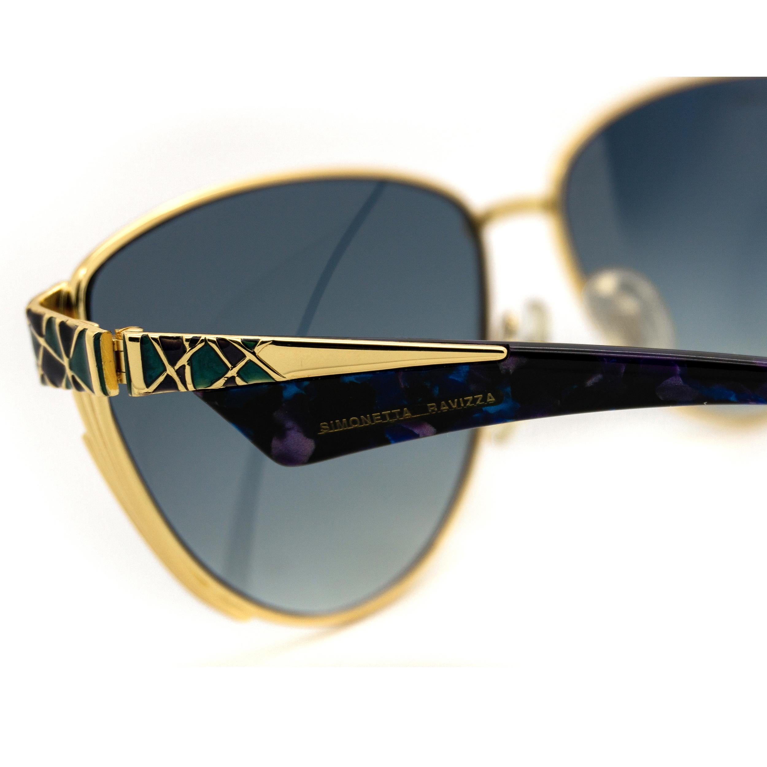Gray Simonetta Ravizza Oversized Vintage Sunglasses For Sale