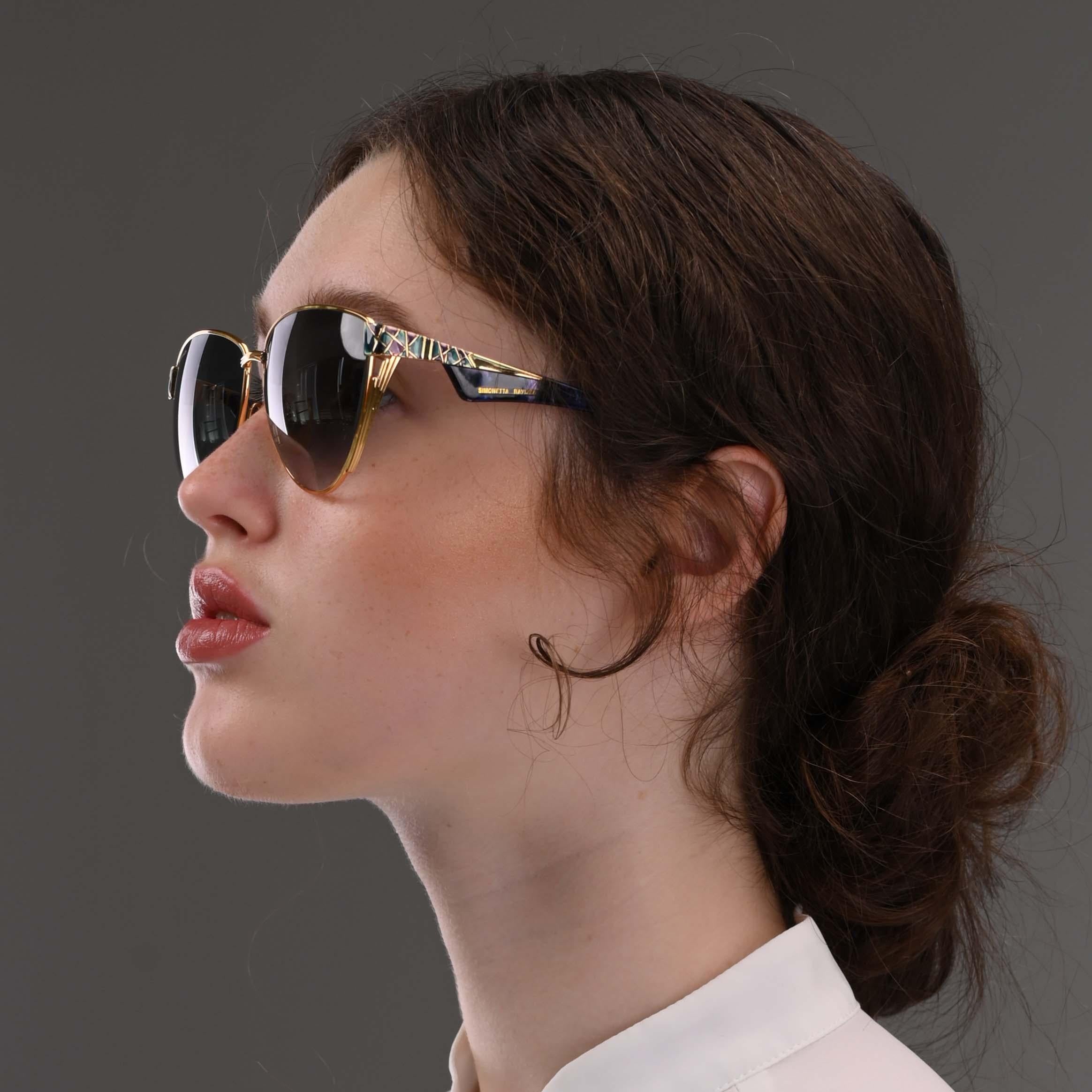 Simonetta Ravizza Oversized Vintage Sunglasses For Sale 2