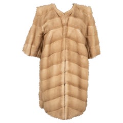 Simonetta Ravizza Short-sleeve Lustred Mink Fur Coat