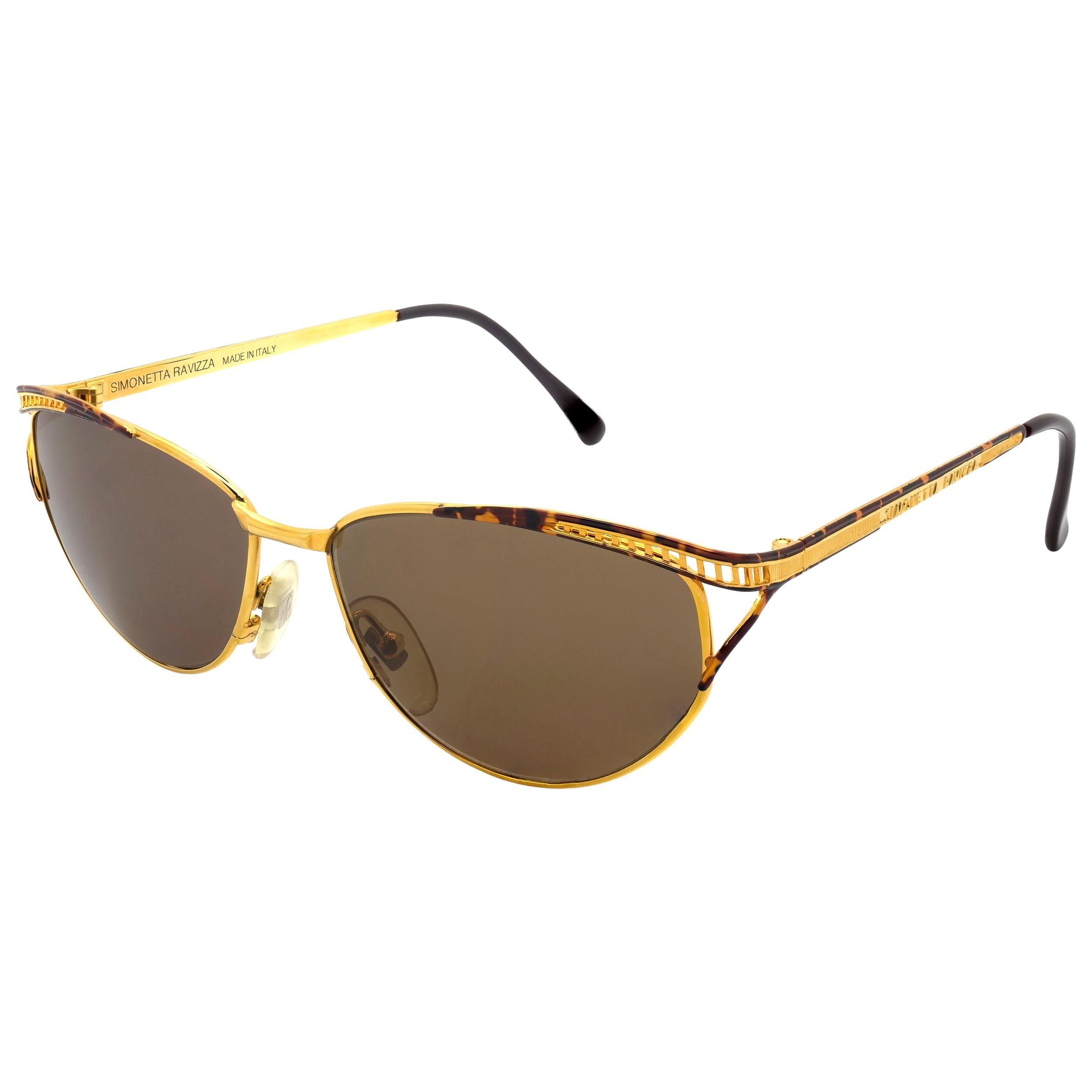 Simonetta Ravizza vintage golden cat eye sunglasses