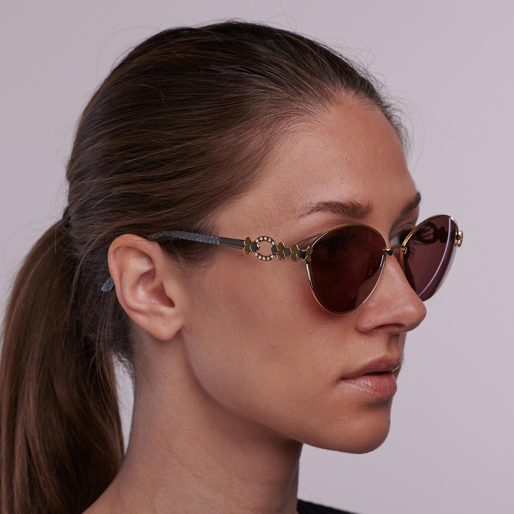 Women's Simonetta Ravizza vintage sunglasses with stones For Sale