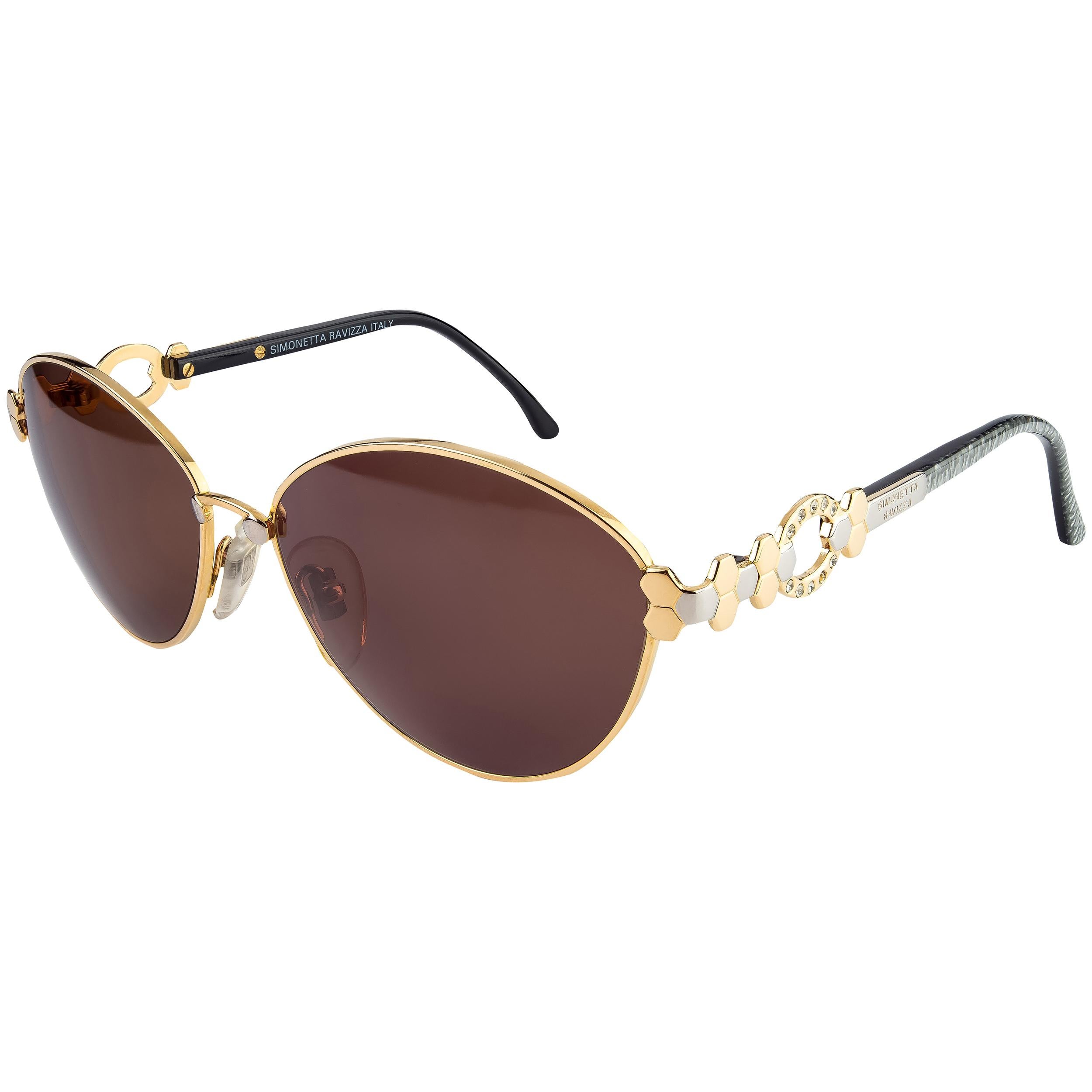 Simonetta Ravizza vintage sunglasses with stones For Sale