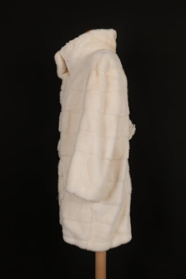 Women's Simonetta Ravizza White Mink Coat For Sale