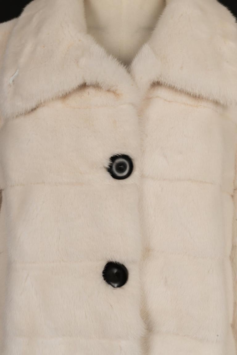 Simonetta Ravizza White Mink Coat For Sale 1