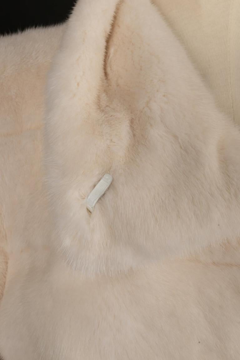 Simonetta Ravizza White Mink Coat For Sale 2
