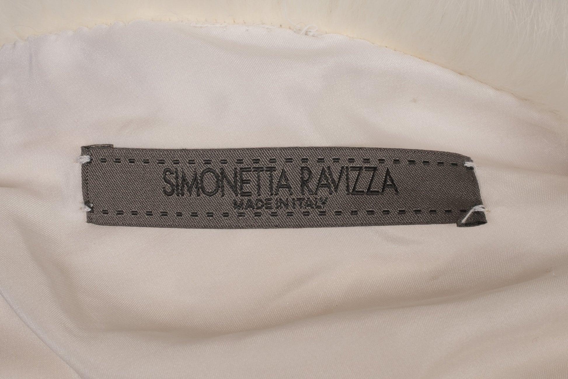 Scialle di pelliccia di coniglio bianco di Simonetta Ravizza in vendita 4