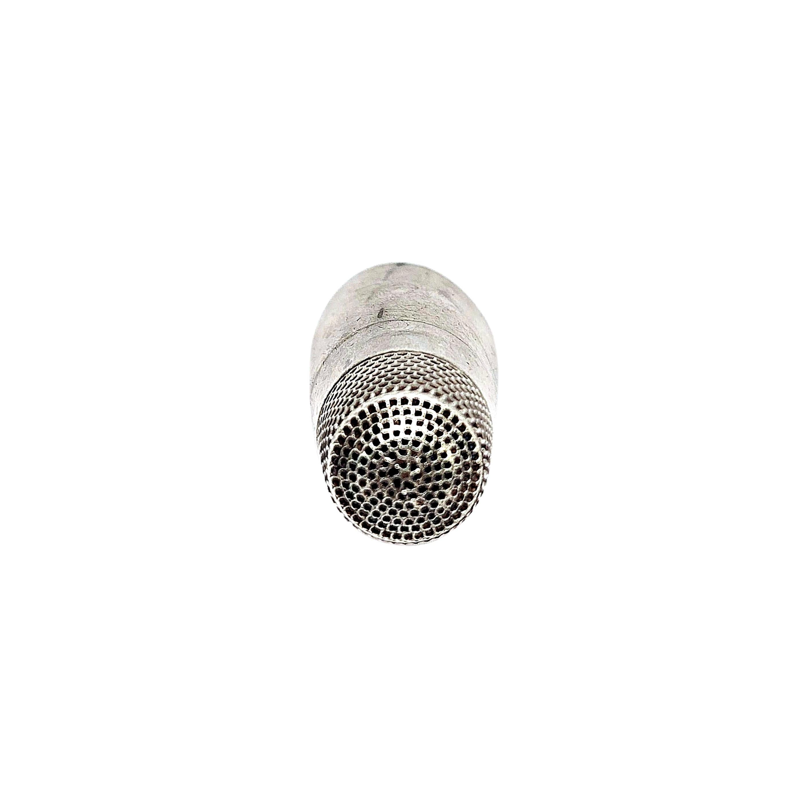 Women's or Men's Simons Bros Sterling Silver Long Thimble For Sale