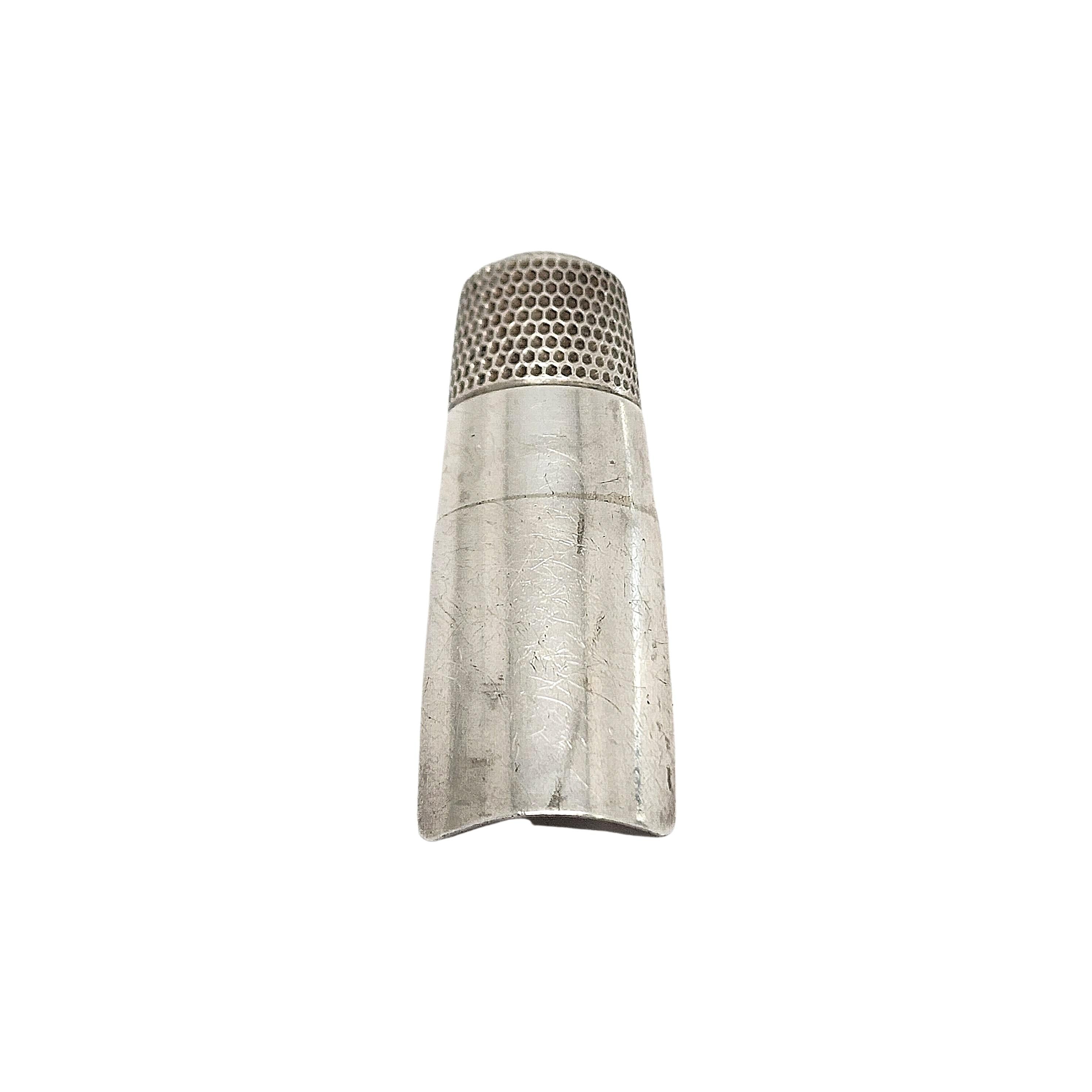 Simons Bros Sterling Silver Long Thimble For Sale 2