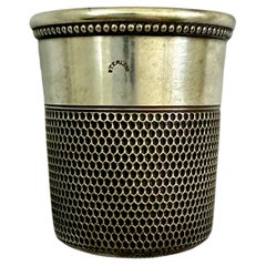 Simons Bros. Sterling Silver Thimble Two oz. Jigger Measure Bar Tool