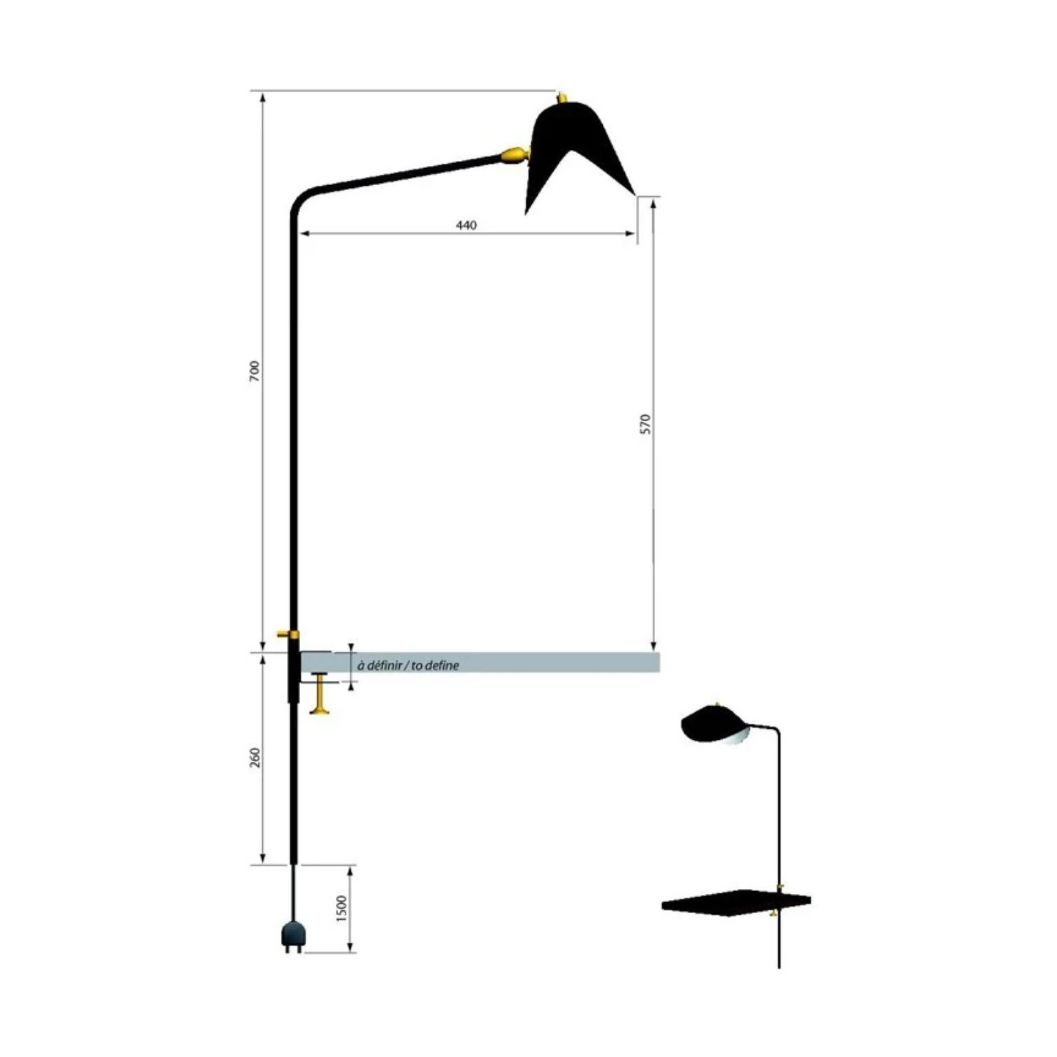 Post-Modern Simple Agrafée by Serge Mouille For Sale