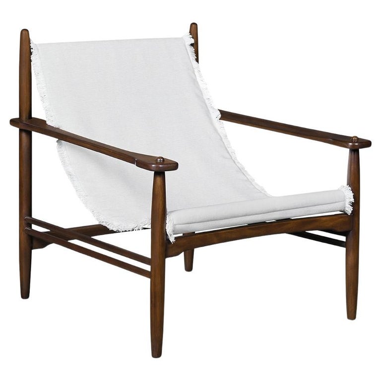 Simple and Casual Brons Chair with Structured Wooden Frame and Hanging ...
