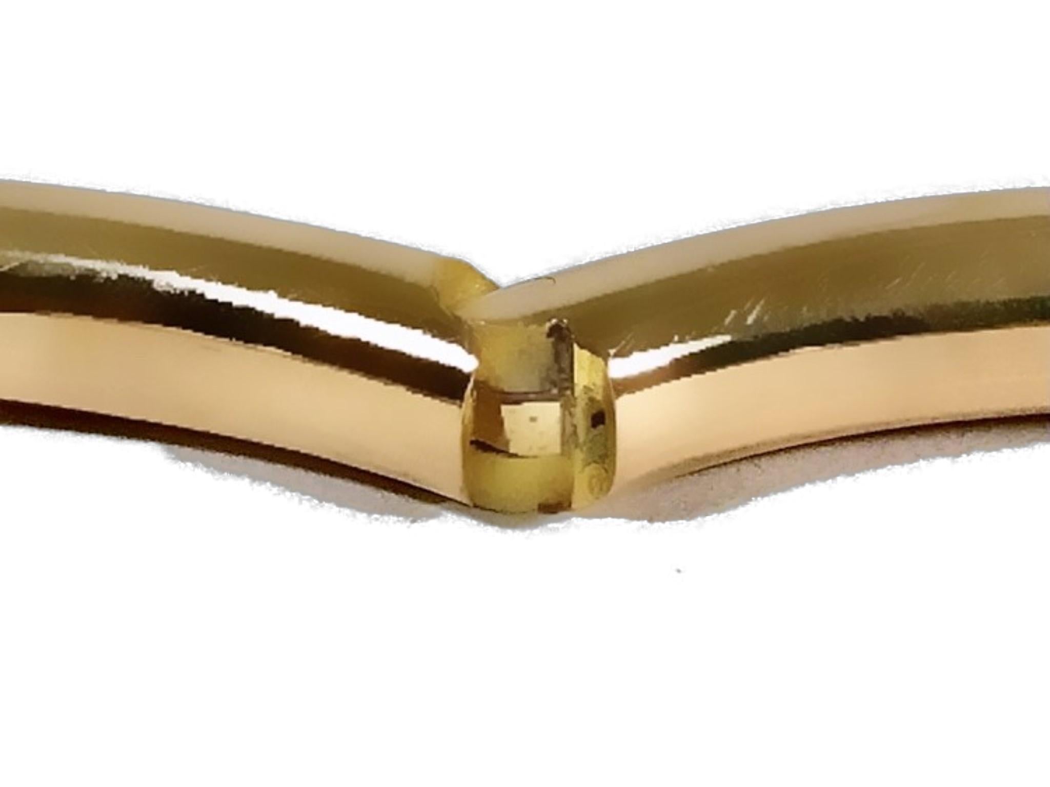 Simple and Classic 18K Rose Gold Italian Tubular Bangle Bracelet 1