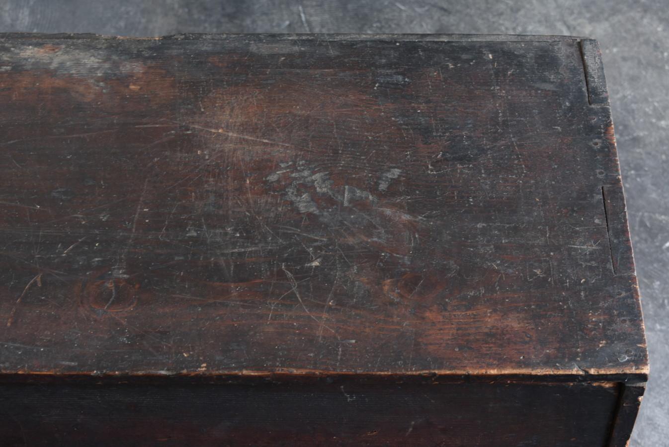 Simple and Cool Japanese Antique Wooden Drawer/1868-1920/Wabi Sabi Drawer Chest 1