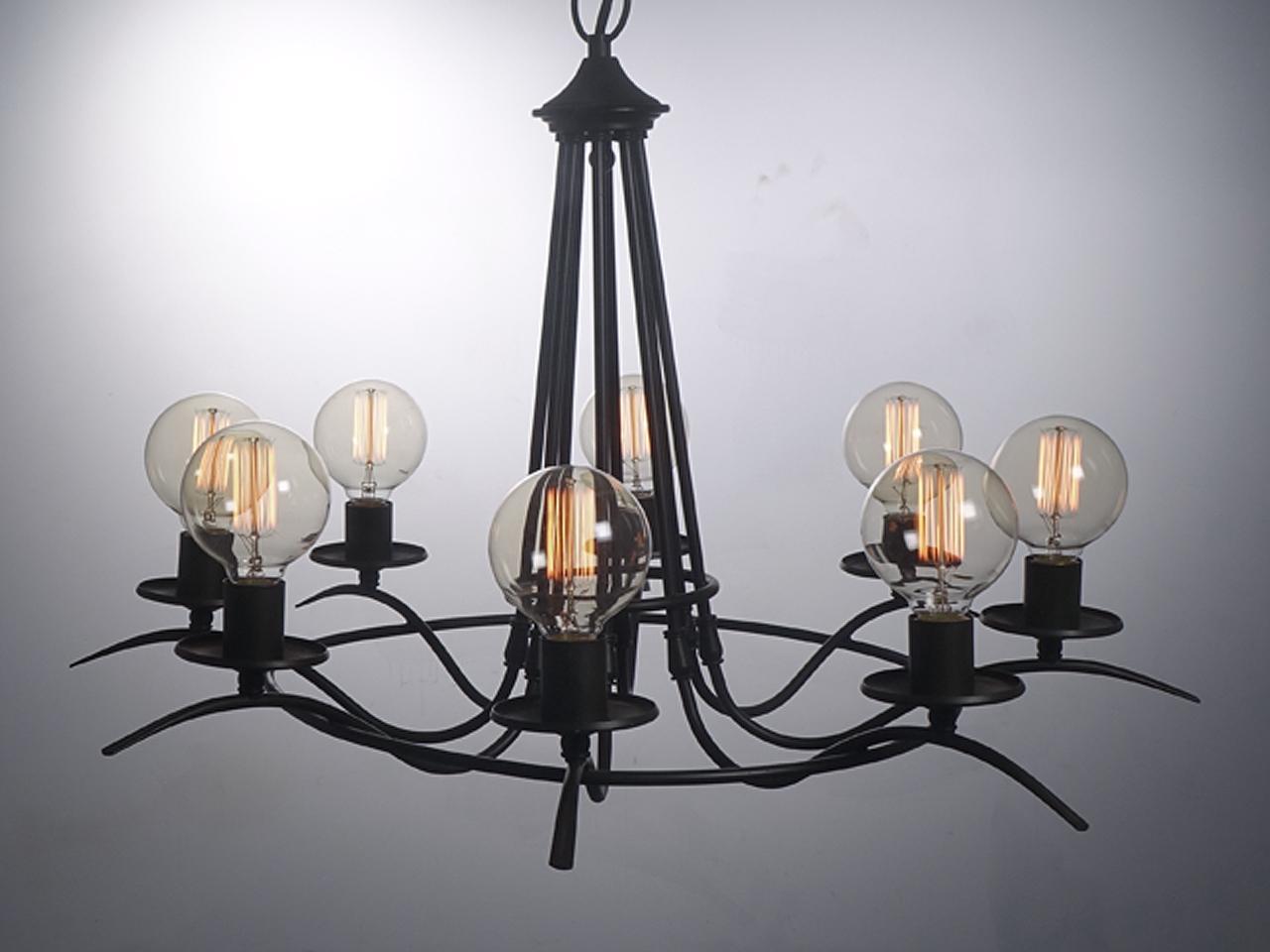 Arts and Crafts Simple and Elegant Eight-Bulb Chandelier