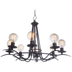 Simple and Elegant Eight-Bulb Chandelier