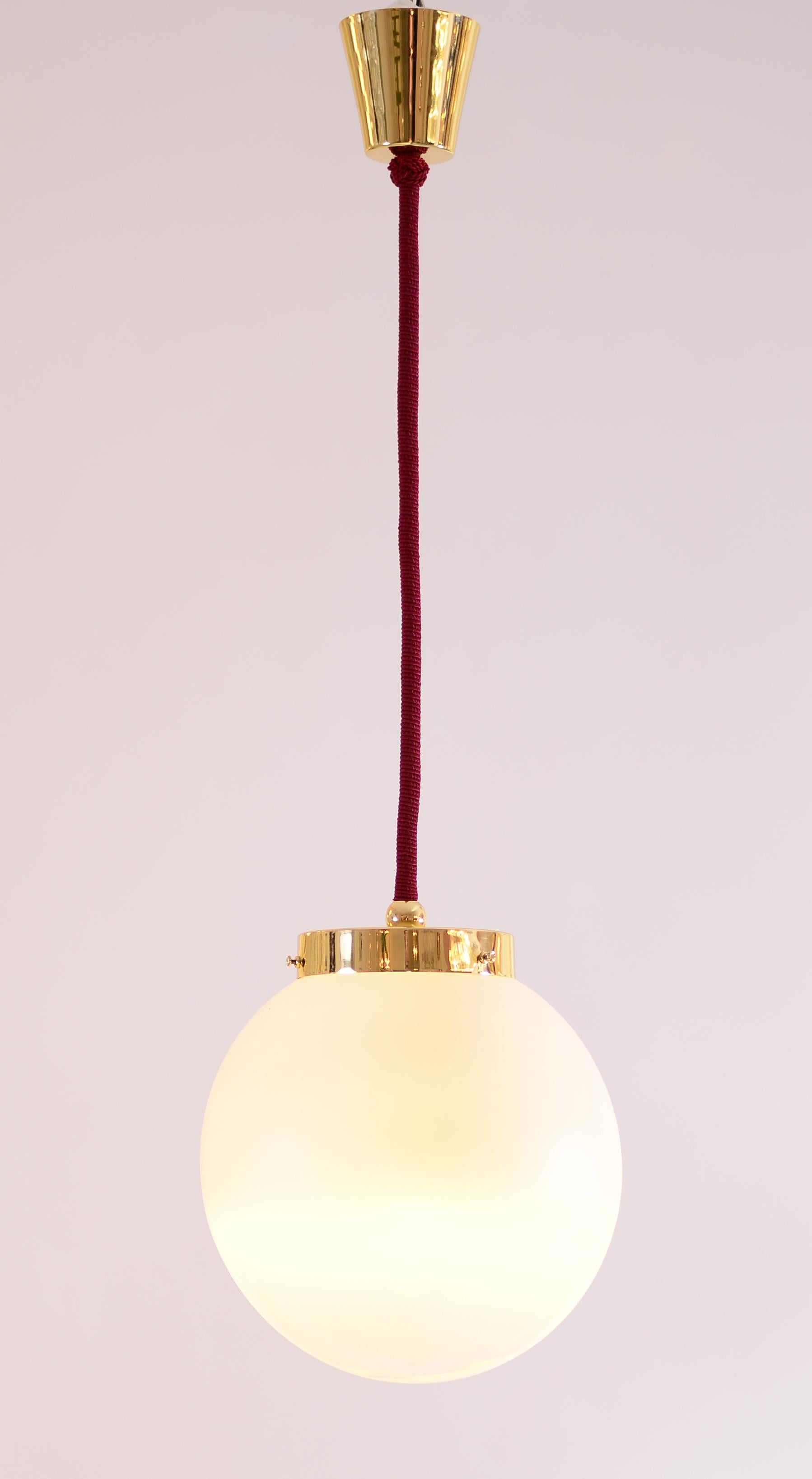 Simple and Elegant Opaline Glass Ceiling Lamp Custom Made Different Colours In New Condition For Sale In Vienna, AT