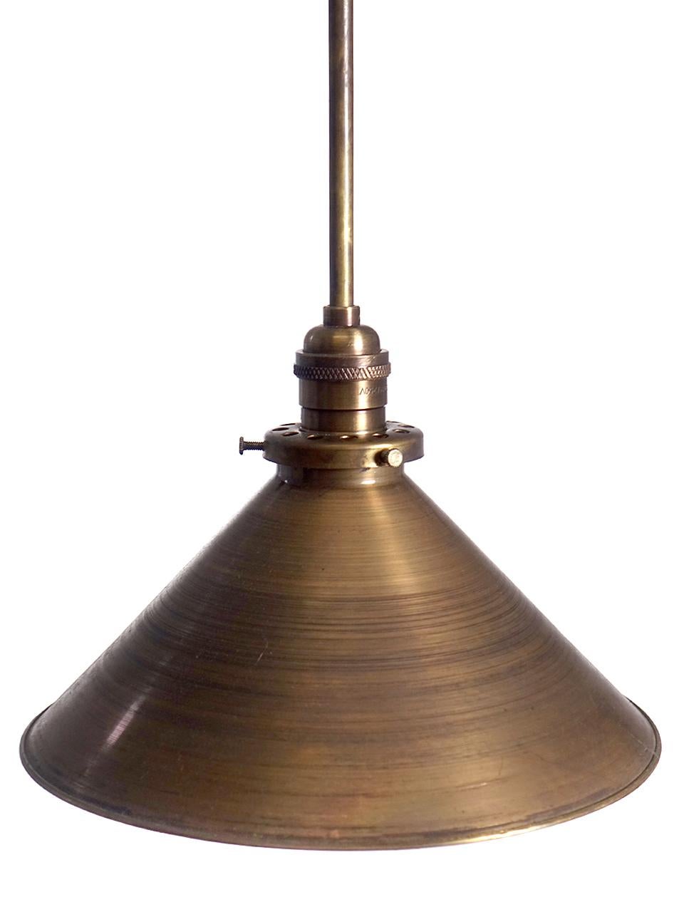 American Simple and Elegant Spun Brass Shade