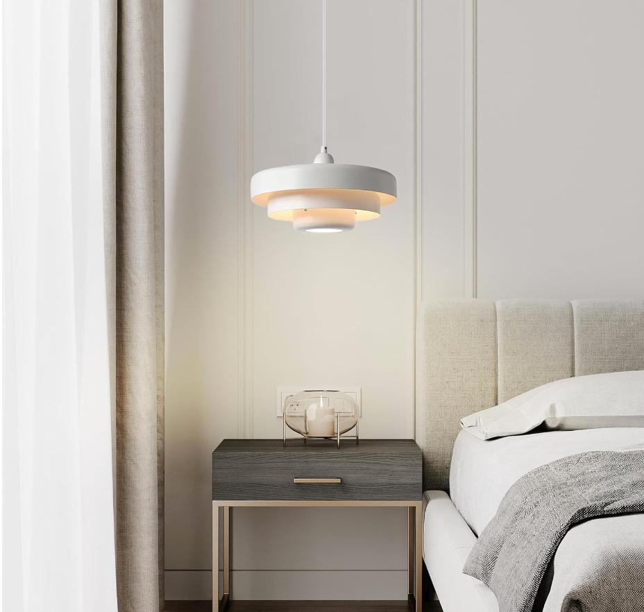 Contemporary Simple and Sleek Modern Organic Nordic Style Metal Pendant Light