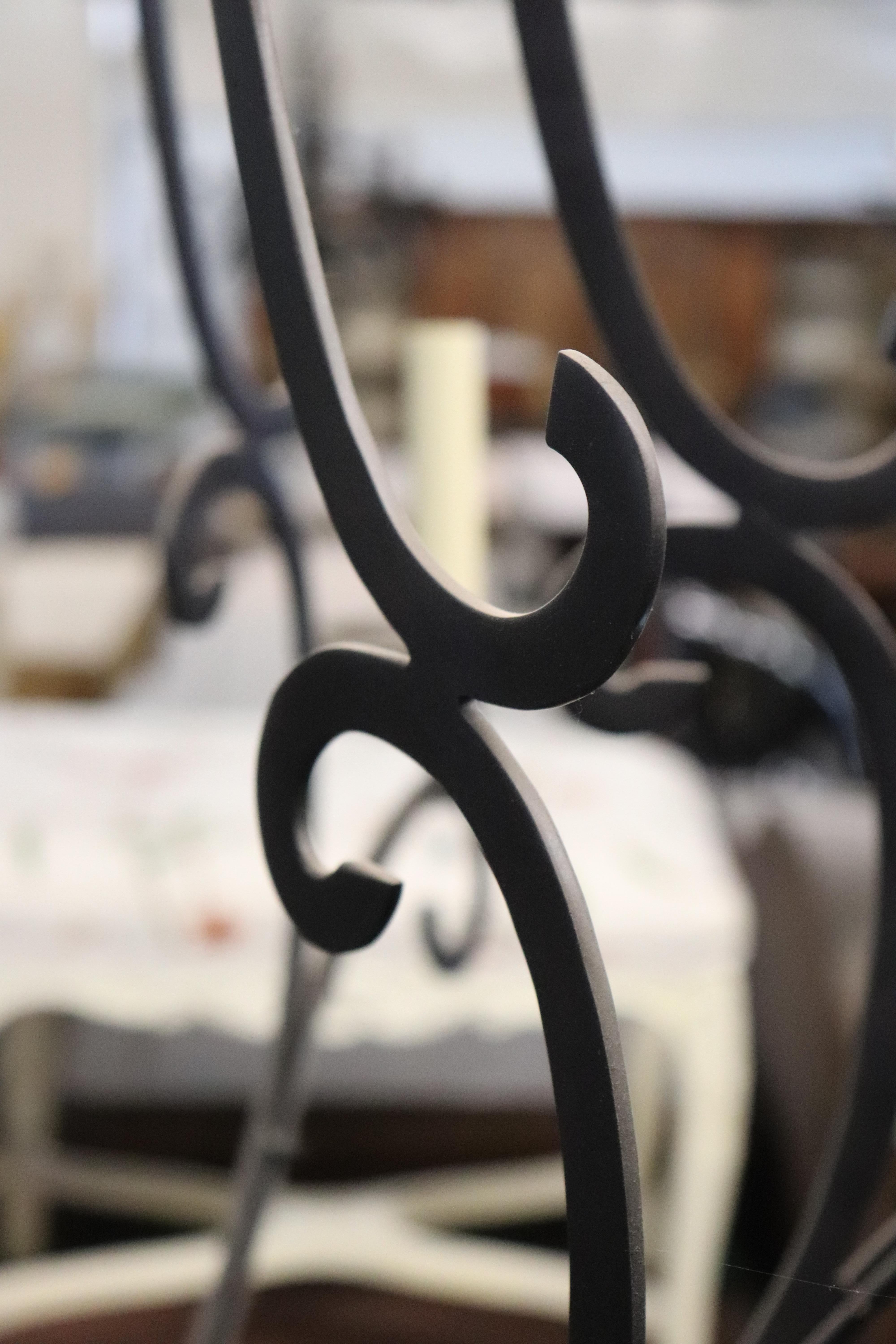 Simple and Sophisticated Wrought Iron 6 Light Spanish Colonia Style Chandelier 1