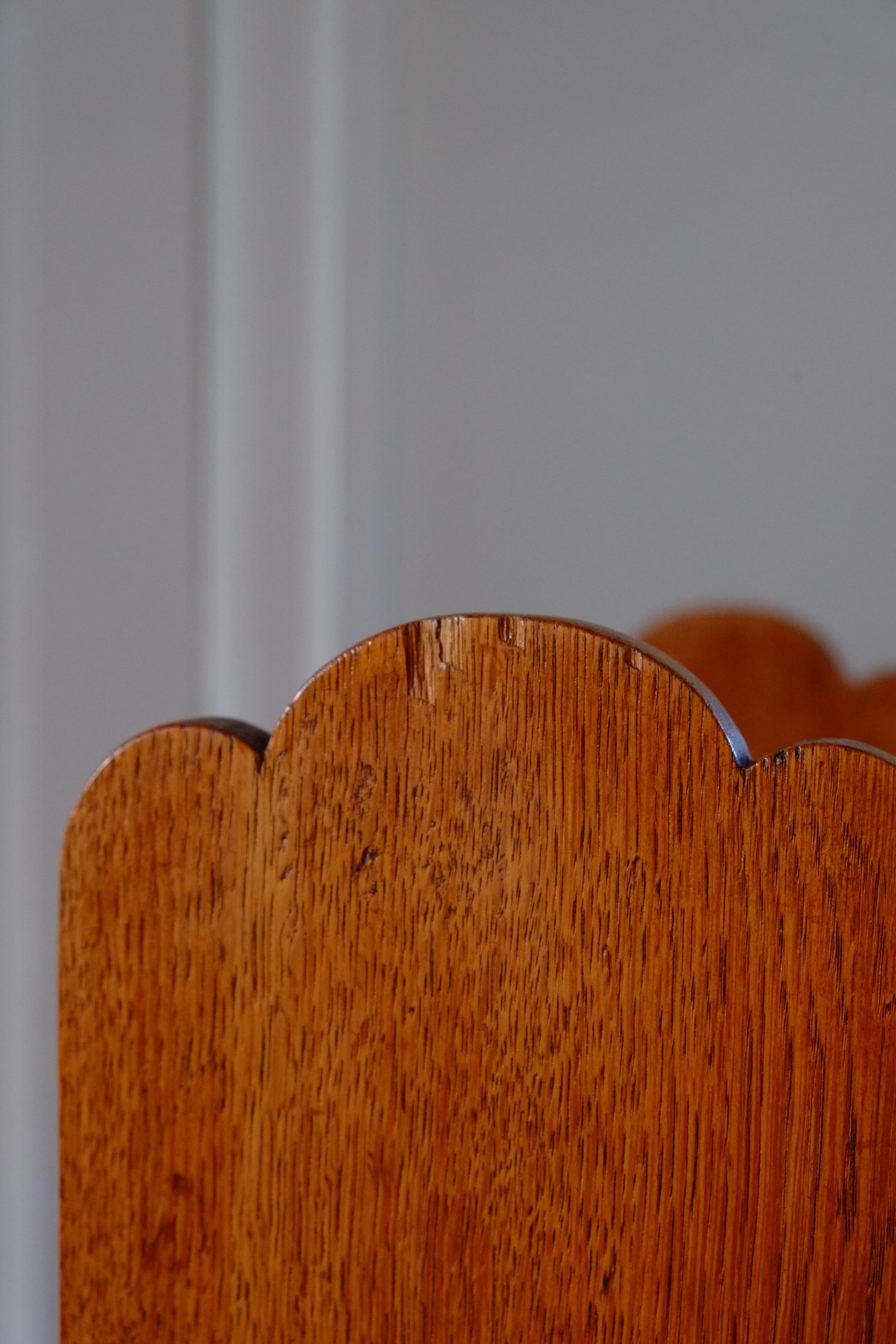 Early 20th Century 1920's English Arts and Crafts Oak Stick Stand