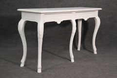 Simple Baker Furniture Swedish Style White Distressed Console Table