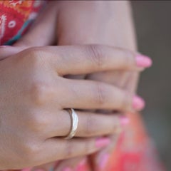 Simple Band Ring 925 Sterling Silver Moissanite Ring For Women Birthday Gift.
