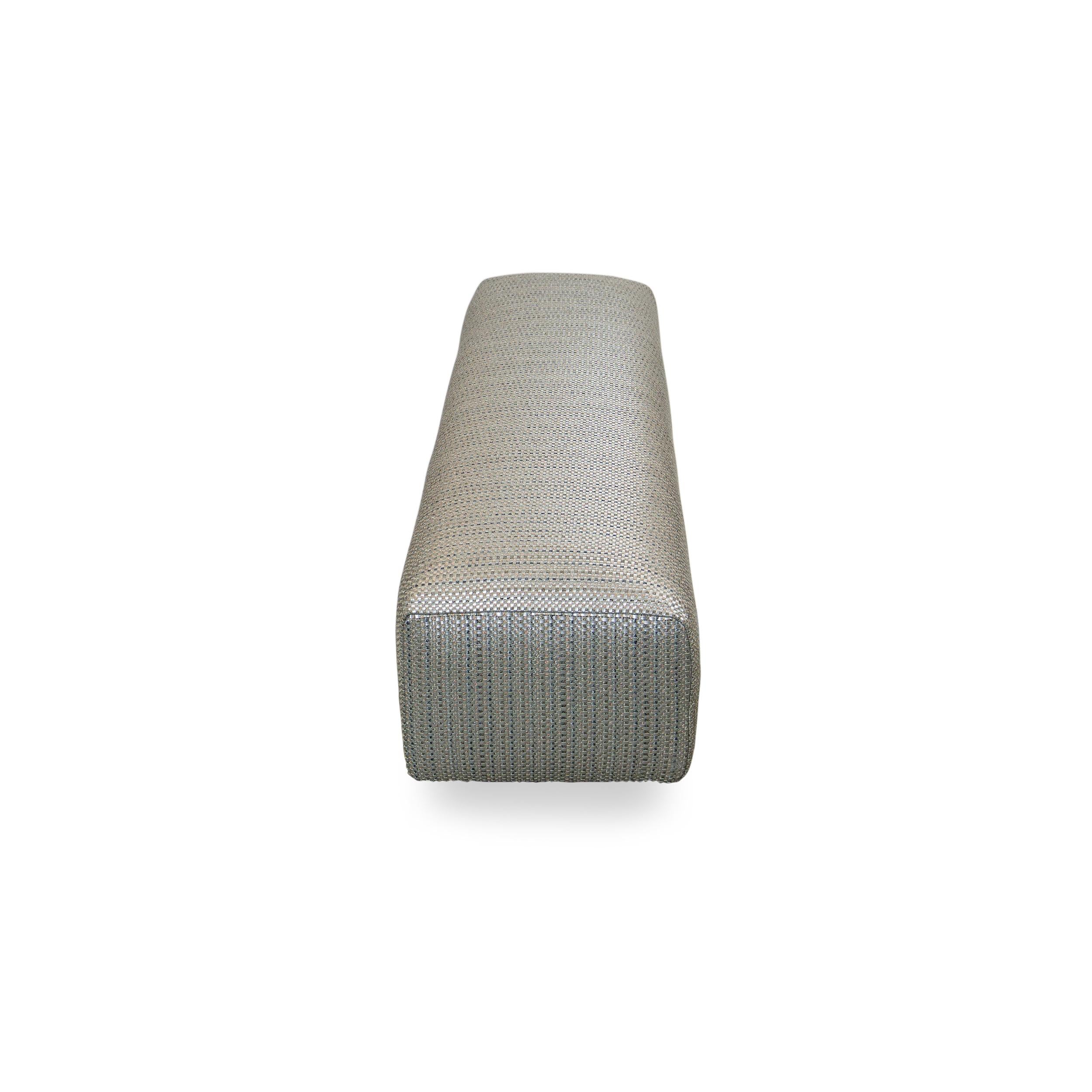 Simple Bench Upholstered in Woven Faux Leather en vente 1