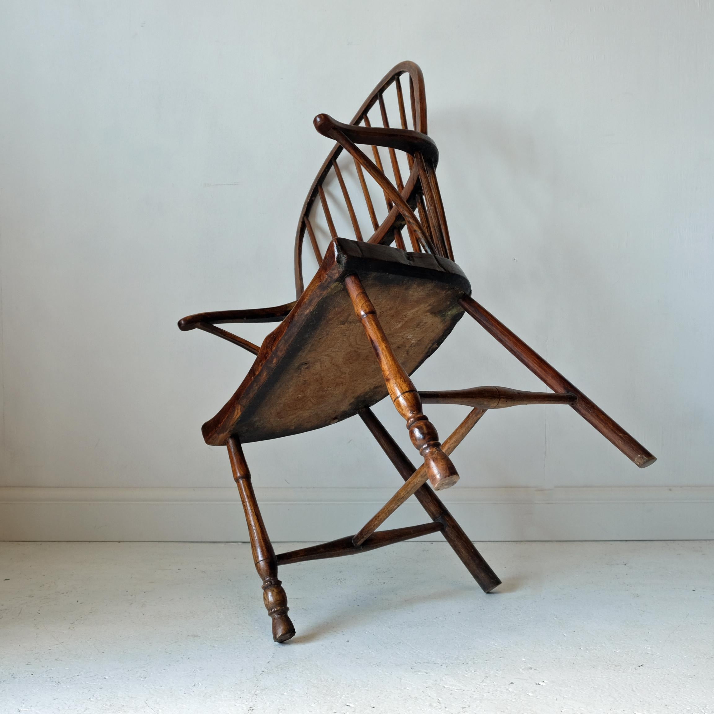 Simple Burr Elm Country Windsor Chair, Early 19th Century, Rustic, English 2