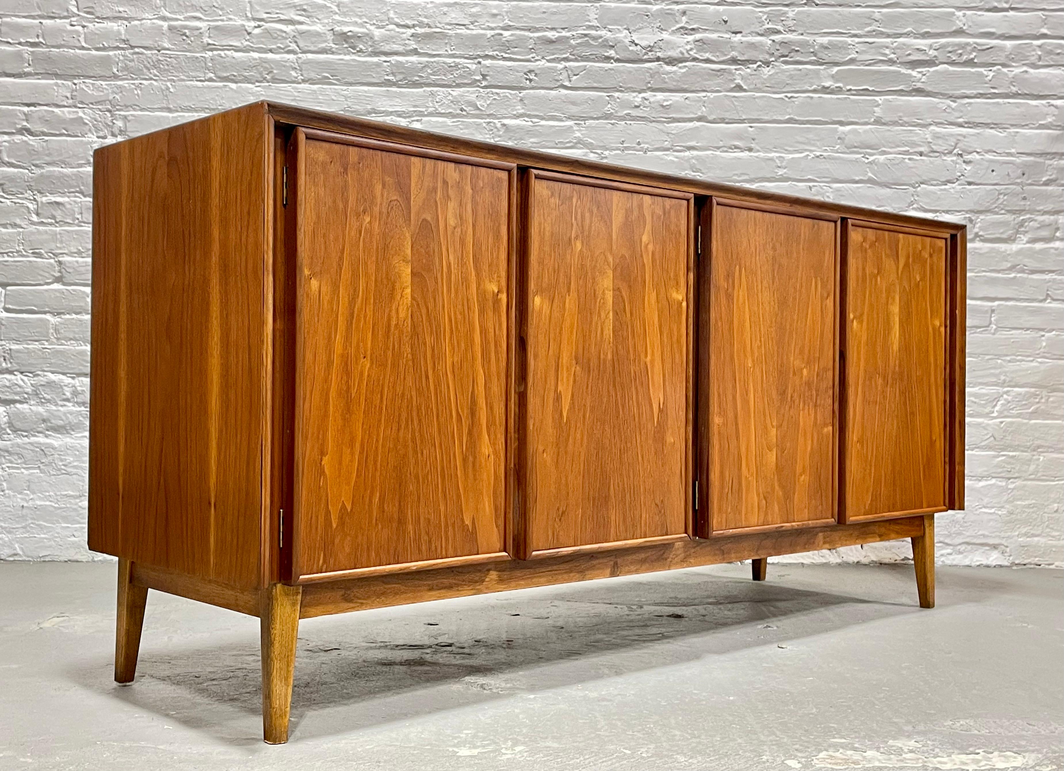 Simple + Classic Walnut Mid-Century Modern Credenza by American of Martinsville For Sale 6