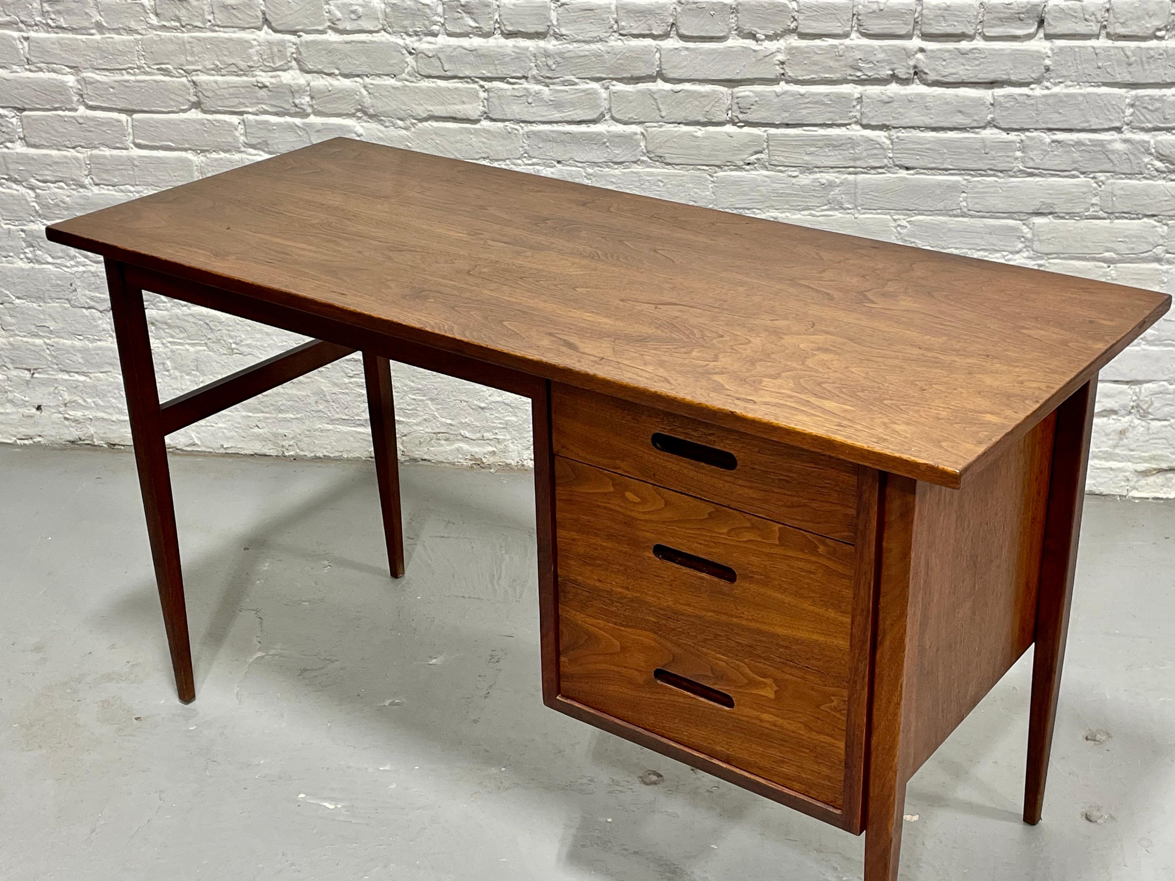 Simple + Clean Mid Century MODERN WALNUT DESK, 1960's 6