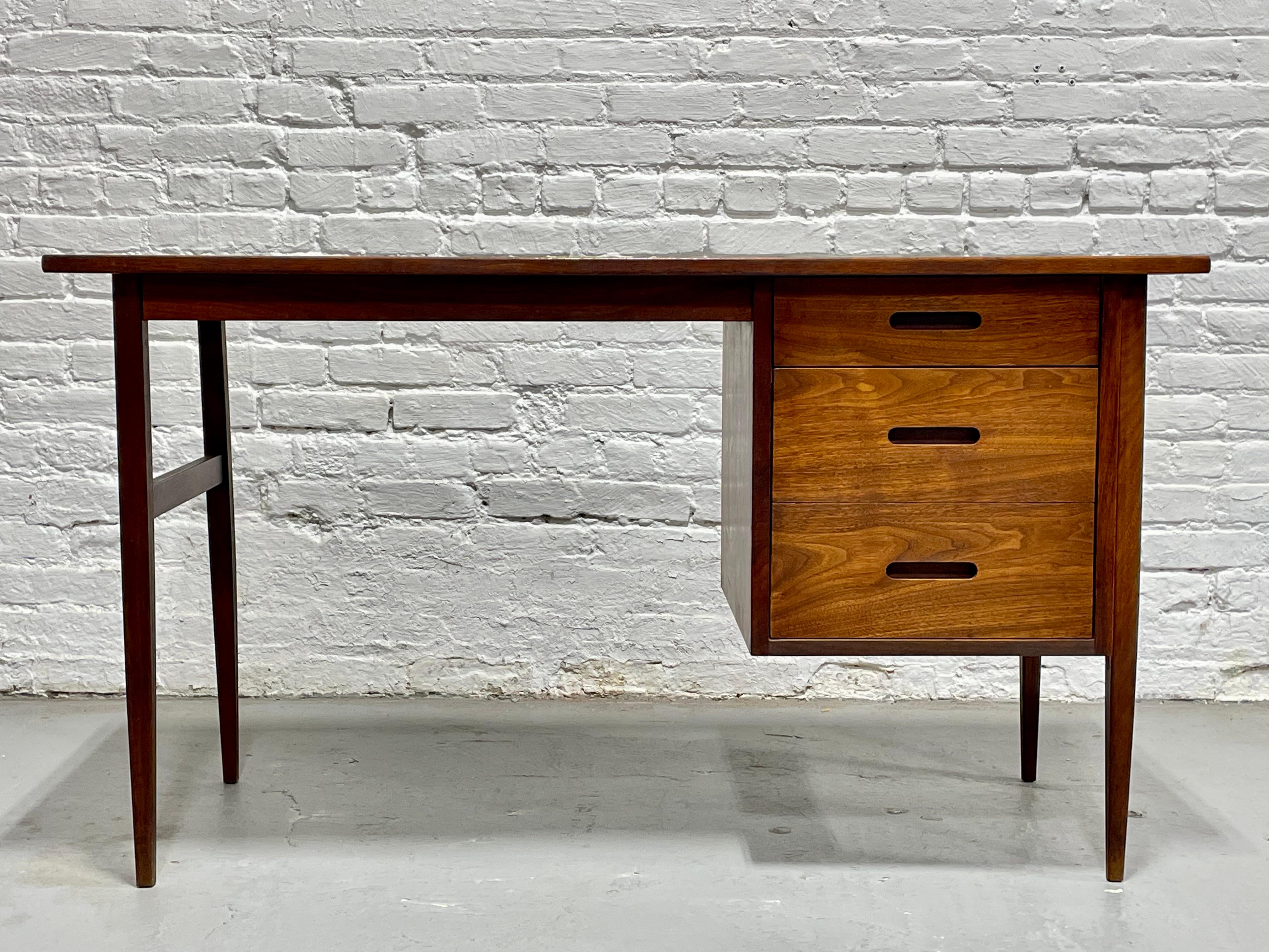 Simple + Clean Mid Century MODERN WALNUT DESK, 1960's 7