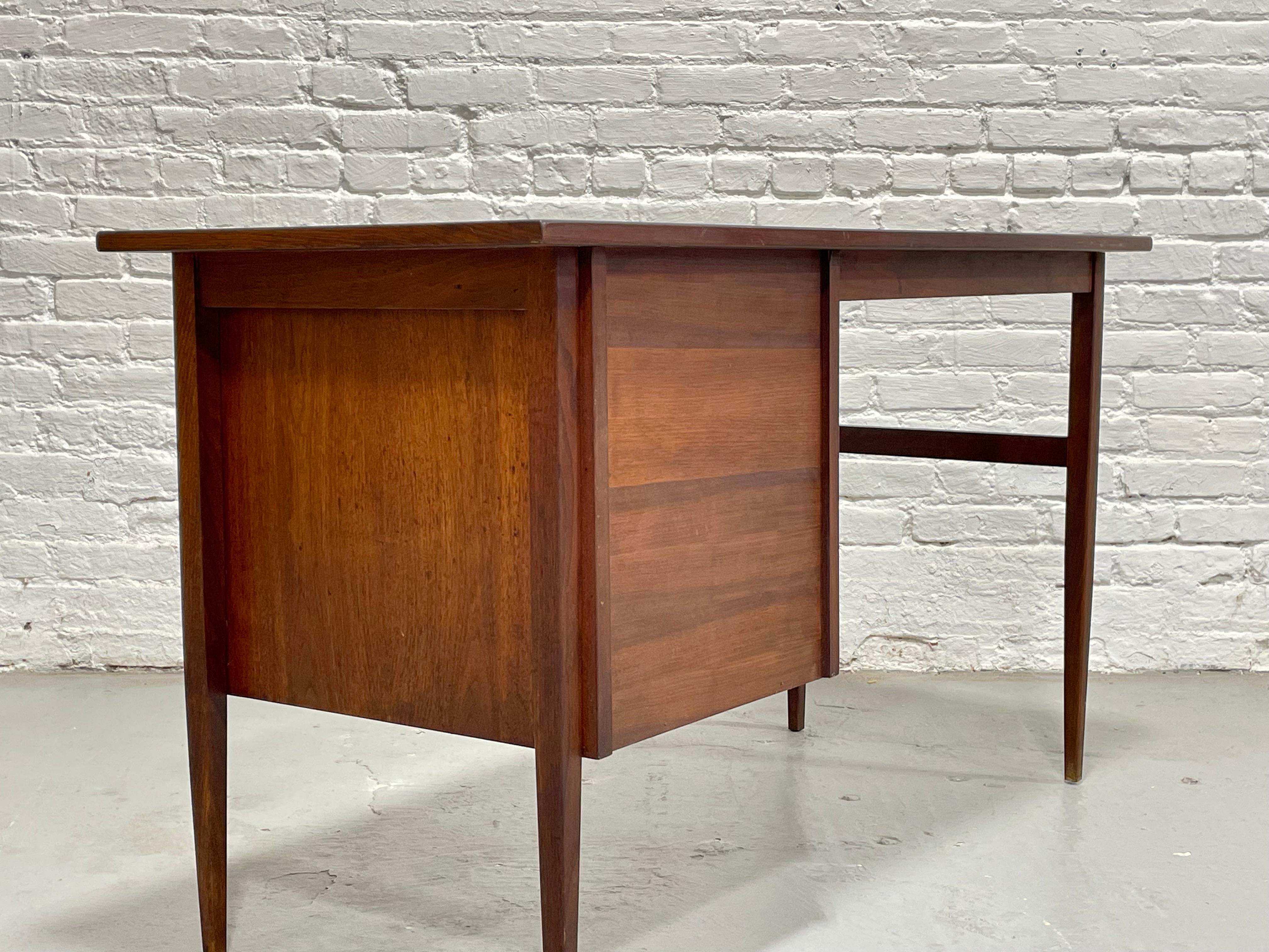 Simple + Clean Mid Century MODERN WALNUT DESK, 1960's 3