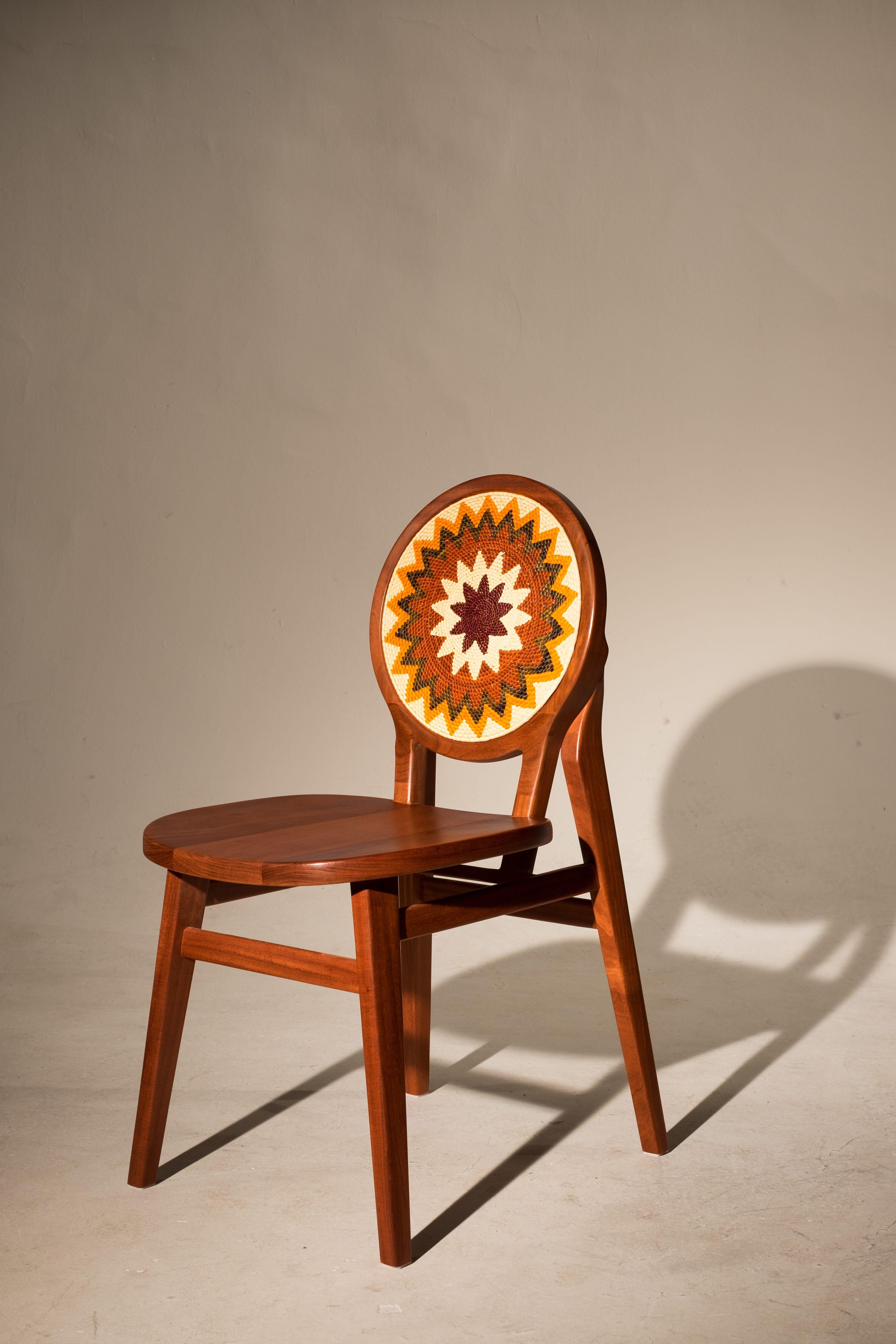 Arts and Crafts Cocar Chair, without headdress in Cabreúva wood - With artisans from Brazil