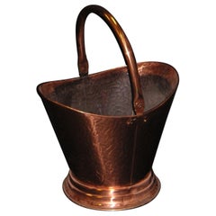 Vintage Simple Copper Coal Bucket