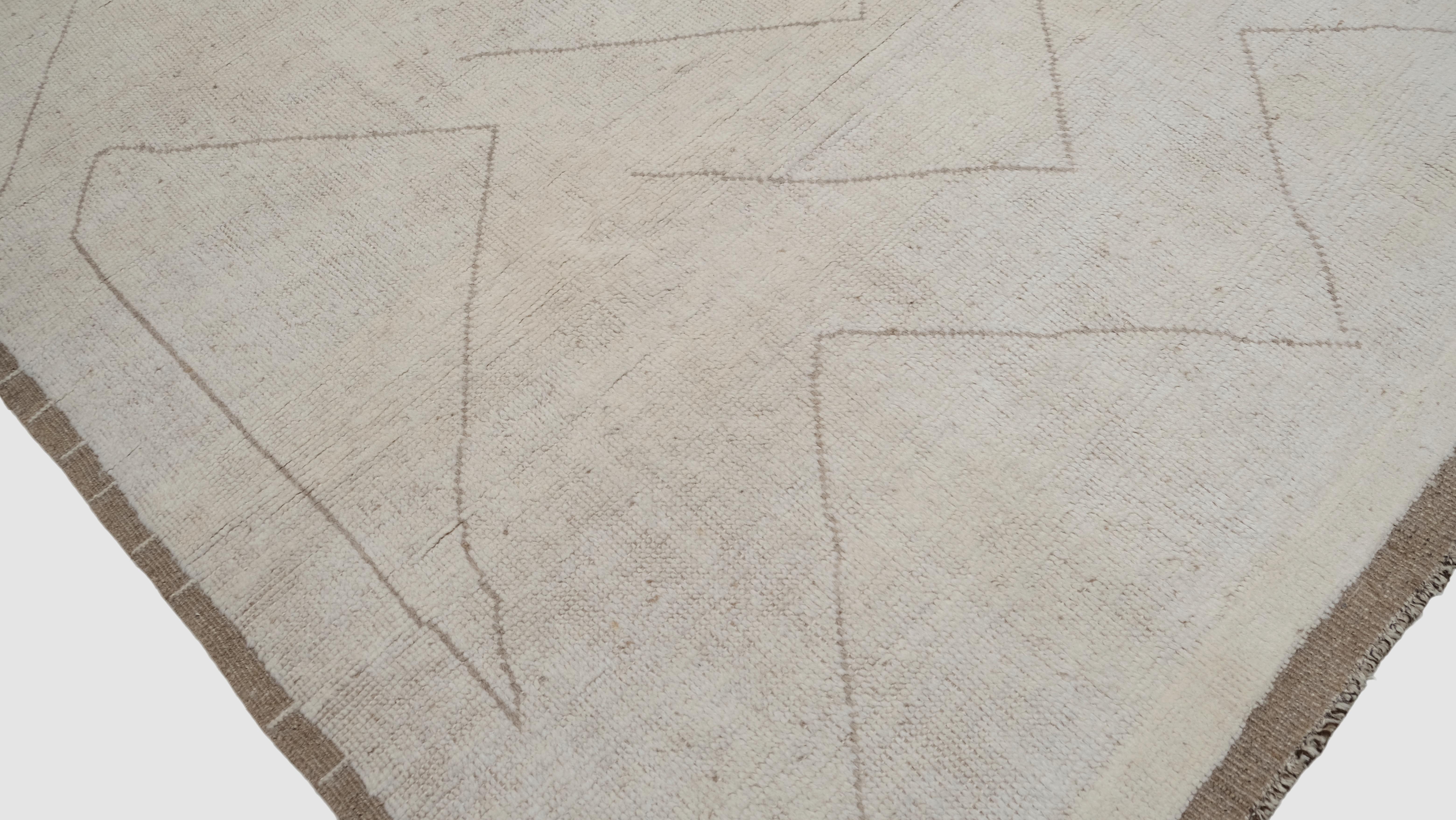 Pakistanais Tapis marocain en laine Simple Deco 8'2''x10'6'' en vente