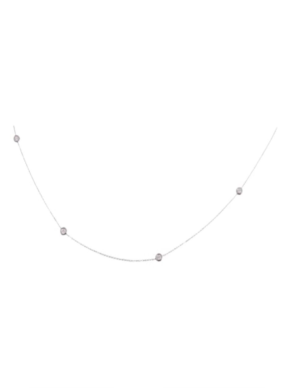 Modern Simple Diamond-by-the-Yard Necklace Pendant For Sale