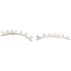 White Diamond, White Gold Earrings