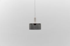 Simple & elegant perforated metal pendant lamp in the manner of Mathieu Mategot