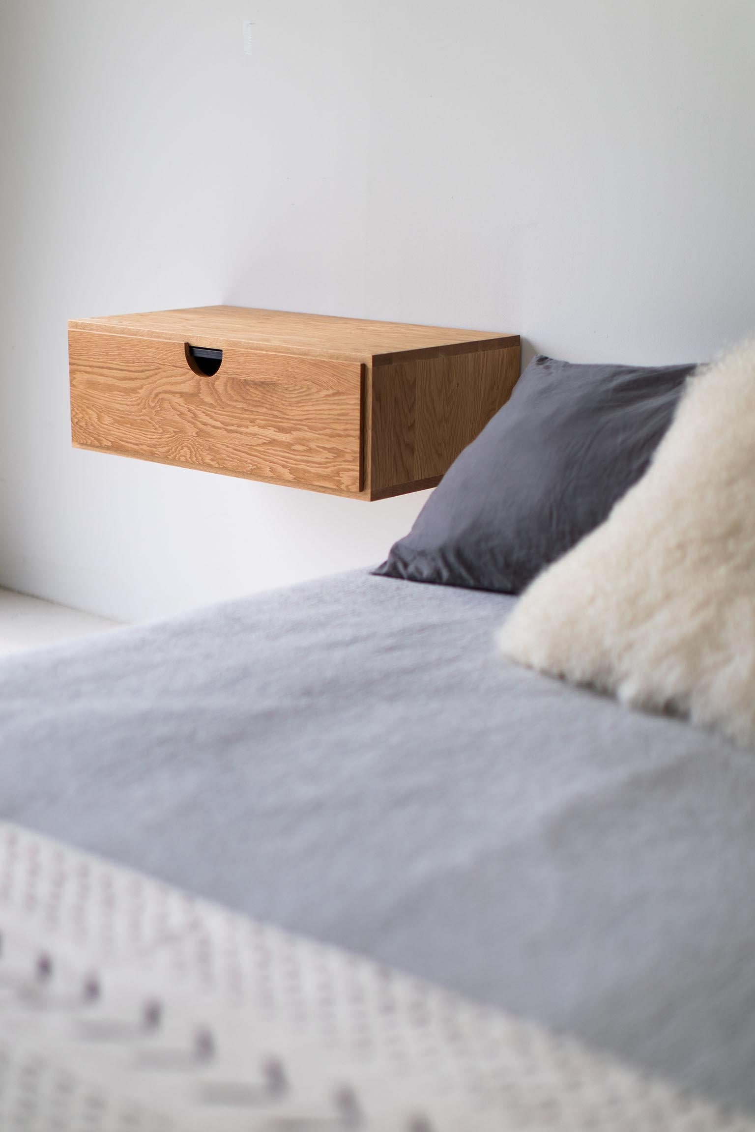 Contemporary Simple Floating Nightstand For Sale