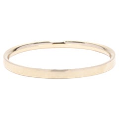 Bracelet jonc simple en or jaune 14 carats et or carr