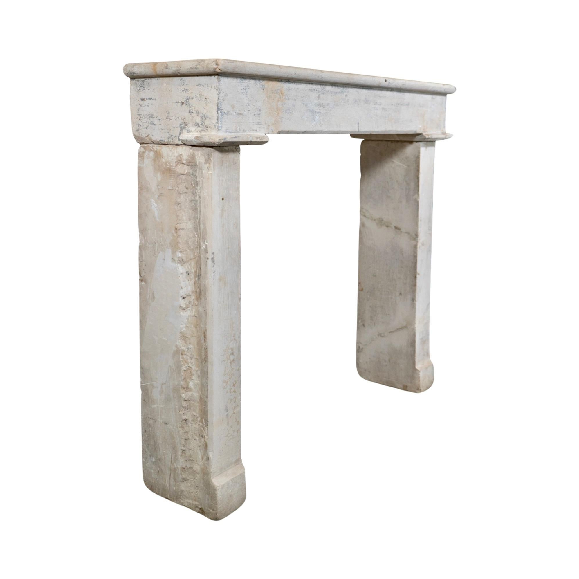 French Limestone Mantel For Sale 3