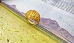 Simple Micro Set Yellow Sapphire Gold Band Ring