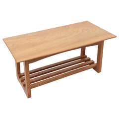 Simple Midcentury Coffee Table with Magazine Rack