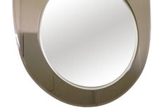 Simple Minimalist Italian Mirror with Bronze Glass Frame